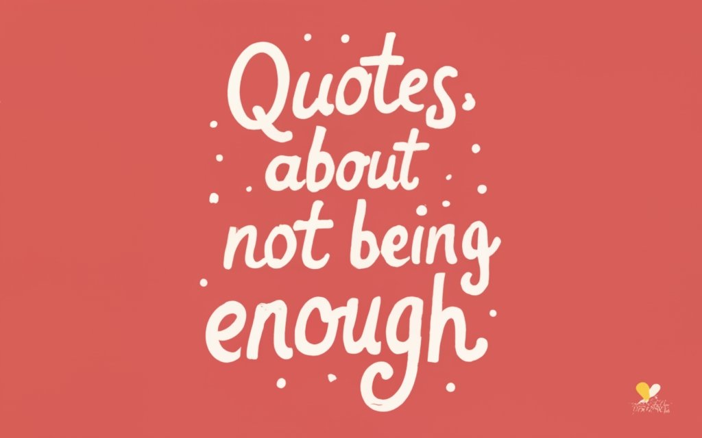 Sad quotes about not being enough